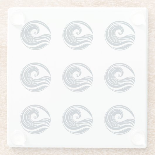 Starke Welle Glasuntersetzer (Rückseite)