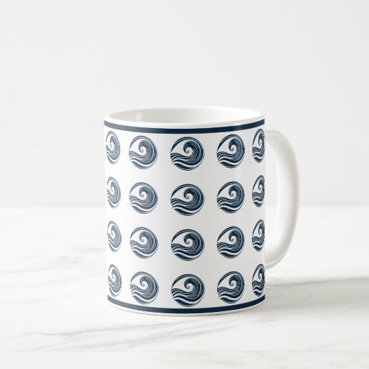Starke Welle Kaffeetasse (VorderseiteRechts)