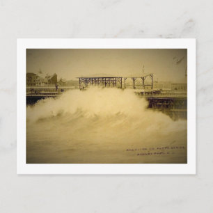Starke Wellen, Asbury Park, New Jersey Vintage Postkarte