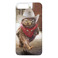 Starke Western-Sheriff-Eule mit Haltung u.