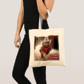 Starke Western-Sheriff-Eule mit Haltung u. Tragetasche (Vorderseite (Produkt))