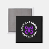 Starke Widerstandskraft Fibromyalgie Bewusstsein F Magnet (Vorderseite/Rückseite)