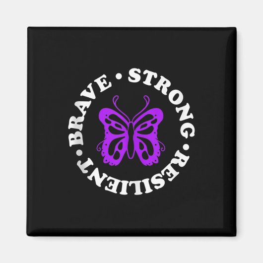 Starke Widerstandskraft Fibromyalgie Bewusstsein F Magnet (Vorne)