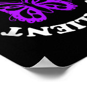 Starke Widerstandskraft Fibromyalgie Bewusstsein F Poster (Ecke)