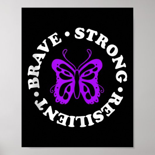 Starke Widerstandskraft Fibromyalgie Bewusstsein F Poster (Vorne)