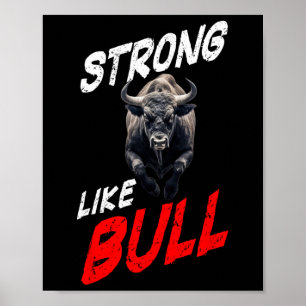Starke wie Bull Powerlift-Bodybuilding Poster