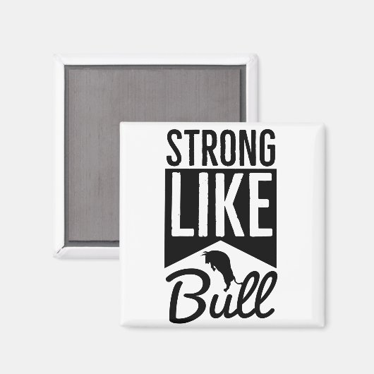 Starke wie Bull - Workout Routine Magnet (Vorderseite/Rückseite)