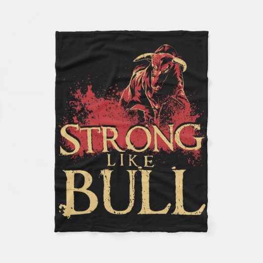 Starke wie eine Bull Power Hub Bodybuilding 1 Fleecedecke (Vorderseite)