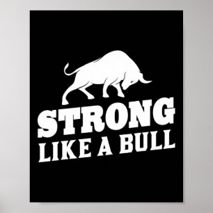 Starke wie eine Bull Power Hub Bodybuilding 9 Poster