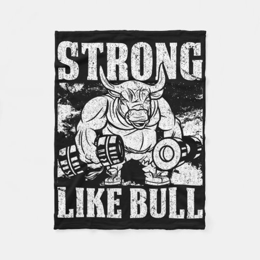 Starke wie eine Bull Power Hub Bodybuilding Fleecedecke (Vorderseite)