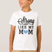 Starke wie meine Mama Blue Heart Boys T-Shirt (Vorderseite)