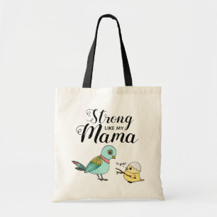 Starke wie meine Mama   Funny Mother & Baby Birds Tragetasche