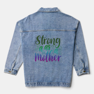 Starke wie mother Black Modern Script Jeansjacke