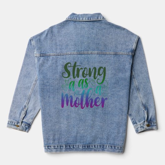 Starke wie mother Black Modern Script Jeansjacke (Rückseite)