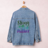 Starke wie mother Black Modern Script Jeansjacke (Hangar)