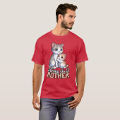 Starke wie Mutter Katze Mutter Freund T-Shirt (Vorne ganz)