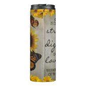 Stärke, Würde, Zukunft: Sprichwörter 31:25 Thermosbecher (Rückseite)