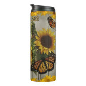 Stärke, Würde, Zukunft: Sprichwörter 31:25 Thermosbecher (Nach rechts gedreht)