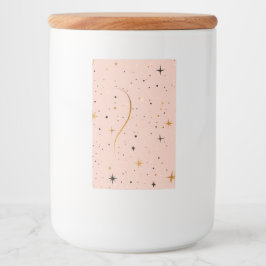 StarKeep - Glas Jar mit Lid und Star Design Lebensmitteletikett