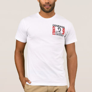 Stärken-Mut-Hoffnungs-Haut-Krebs T-Shirt