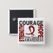 Stärken-Mut-Hoffnungs-multiples Myeloma Button (Vorne & Hinten)