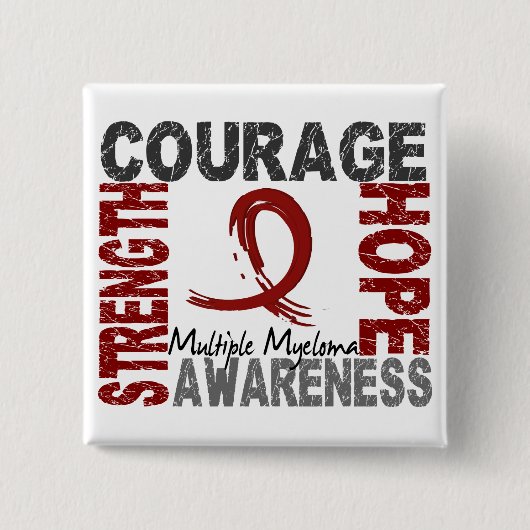 Stärken-Mut-Hoffnungs-multiples Myeloma Button (Vorderseite)