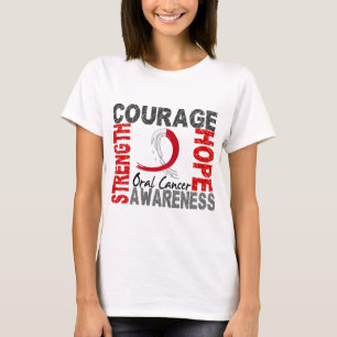 Stärken-Mut-Hoffnungs-Mundkrebs T-Shirt