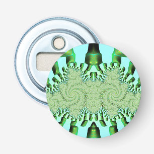 STÄRKEN! Shades Green und Aqua 3D Fraktal ~ Flaschenöffner