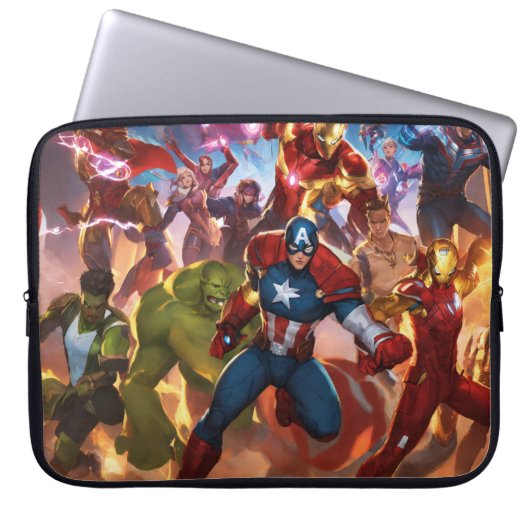 Stärken Sie Ihre Technik mit heroischem Stil Laptopschutzhülle (Vorderseite)