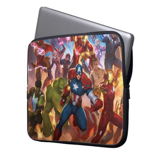 Stärken Sie Ihre Technik mit heroischem Stil Laptopschutzhülle (Vorderseite Links)
