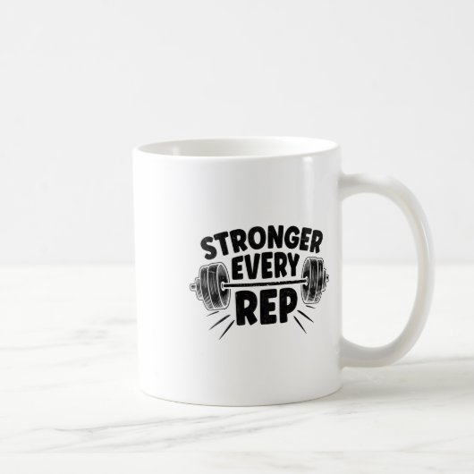 Stärken Sie jeden Rep Weightlifter-Bodybuilding Kaffeetasse (Rechts)