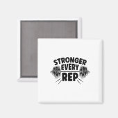 Stärken Sie jeden Rep Weightlifter-Bodybuilding Magnet (Vorderseite/Rückseite)