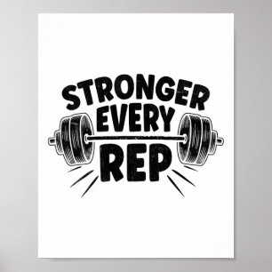Stärken Sie jeden Rep Weightlifter-Bodybuilding Poster