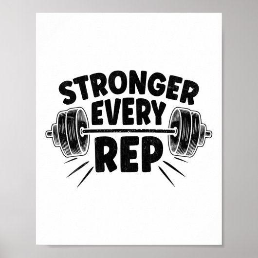 Stärken Sie jeden Rep Weightlifter-Bodybuilding Poster (Vorne)