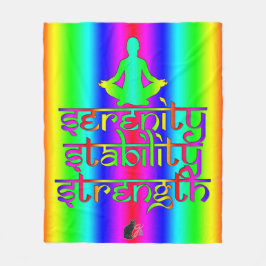 Stärken-Stabilitäts-Ruhe-Regenbogen-Absichten Fleecedecke