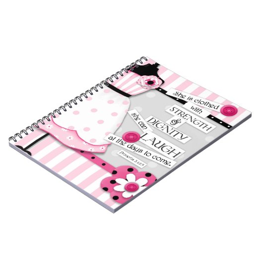 "Stärken-u. Würde-" inspirierend Zeitschrift Notizblock (Linke Seite)