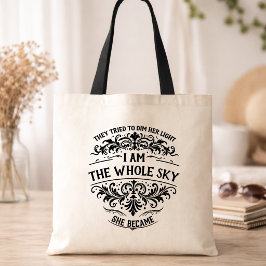 Stärkend I Am the Whole Sky Damen Vintage Tragetasche