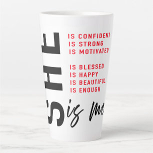 Stärkende Affirmationen für Sie Milchtasse