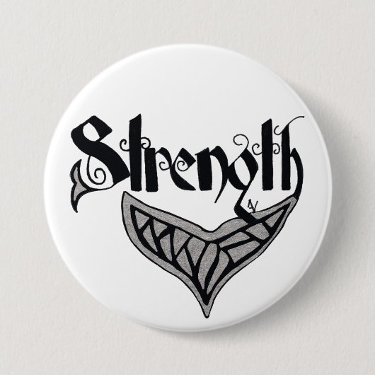 Stärkenwal-Schwanz-Button Button (Vorderseite)