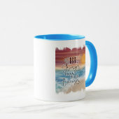 Stärker als Ausreden für Farbakzent im Beach Theme Tasse (VorderseiteRechts)
