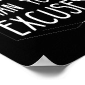 Stärker als Ausreden inspirierendes Zitat white.pn Poster (Ecke)