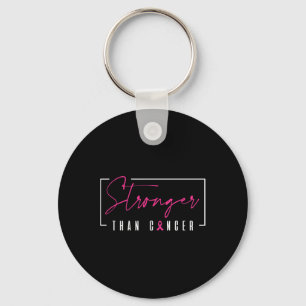 Stärker als Brustkrebs-Krieger rosa Band Schlüsselanhänger