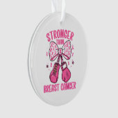 Stärker als Brustkrebs Ornament (Vorderseite)