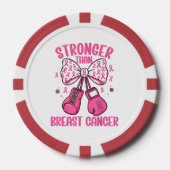 Stärker als Brustkrebs Pokerchips (Vorderseite)