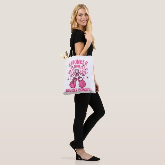 Stärker als Brustkrebs Tasche (Am Model)