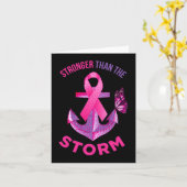 Stärker als das Stormbekämpfungsband für Brustkreb Karte (Gelbe Blume)