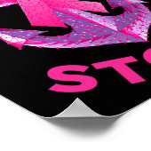 Stärker als das Stormbekämpfungsband für Brustkreb Poster (Ecke)