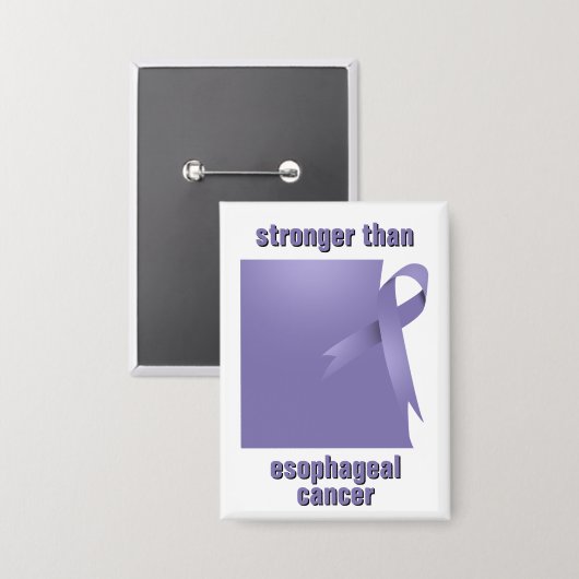 Stärker als der Ösophaguskrebs Button (Vorderseite/Rückseite)