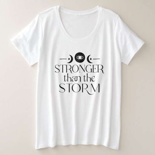 Stärker als der spirituelle T - Shirt des Sturms (Design vorne)