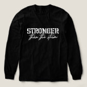 Stärker als der Sturm, Design für dunkle Farben  Tri-Blend Shirt (Design Vorderseite)